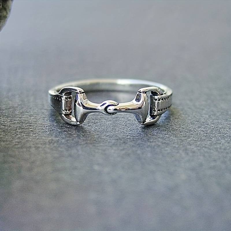 Silver plated Bit Ring