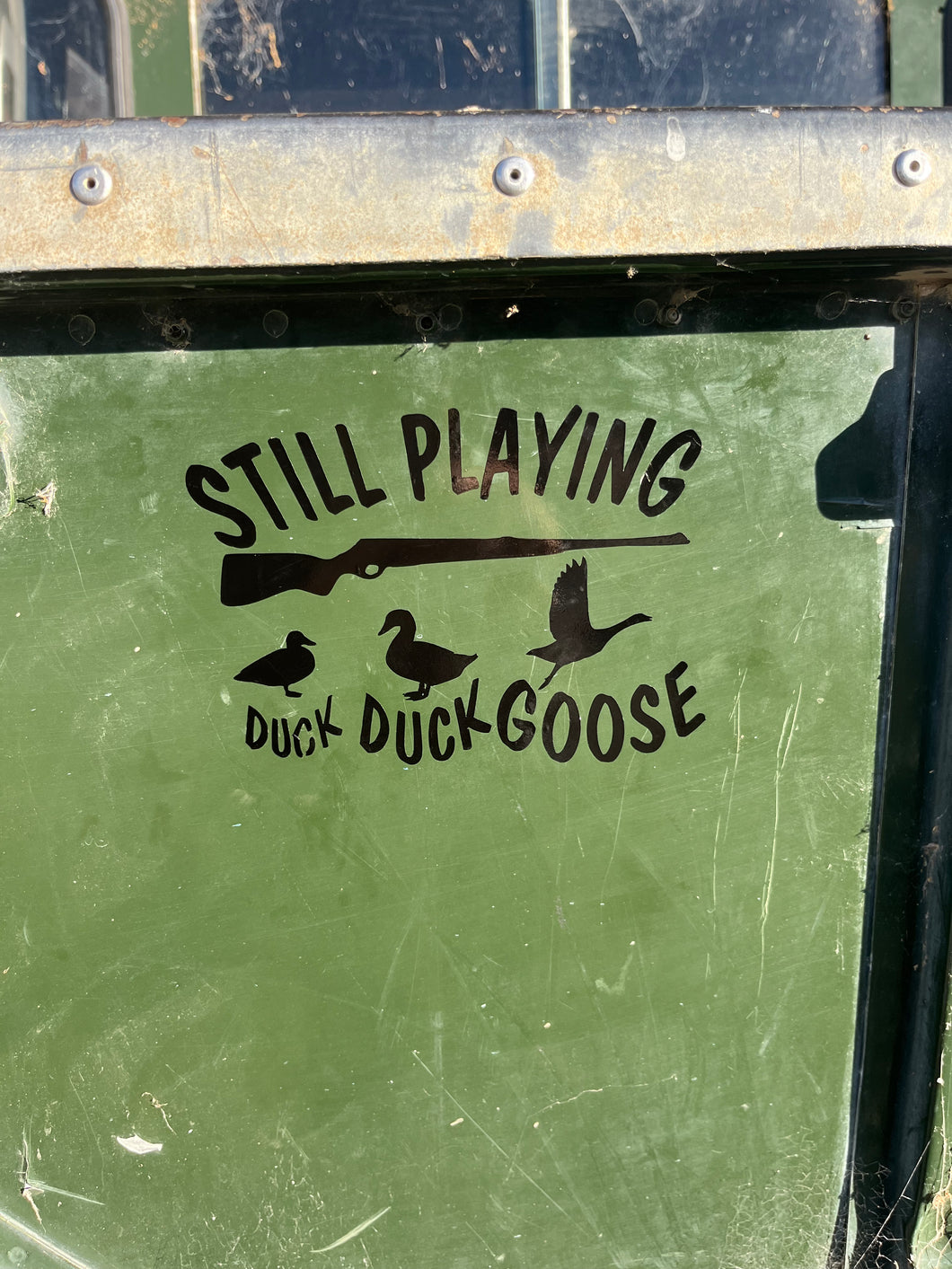Duck shooting sticker