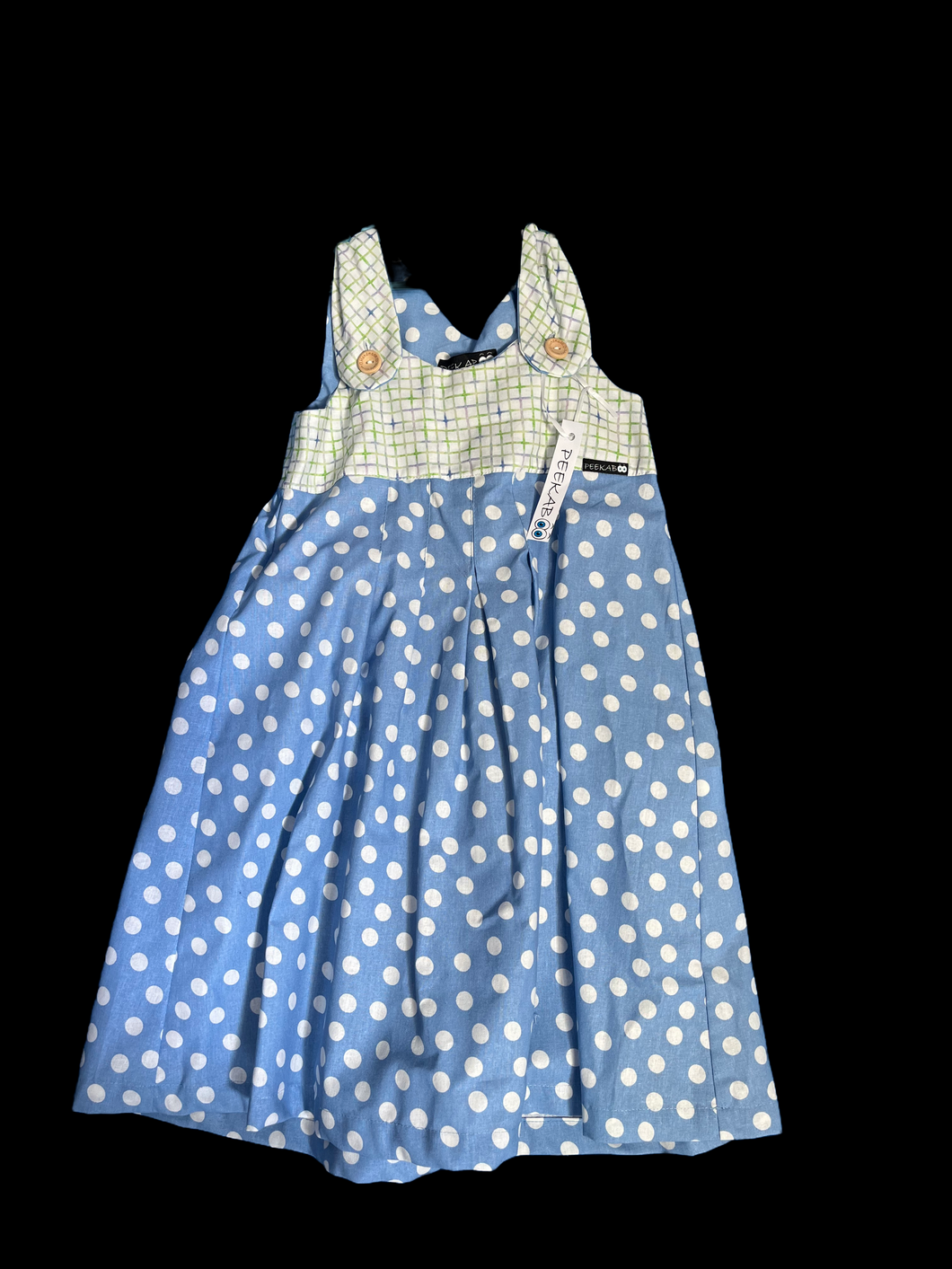 Blue polka dot dress (size 6)