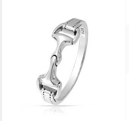 Sterling silver horse bit snaffle ring