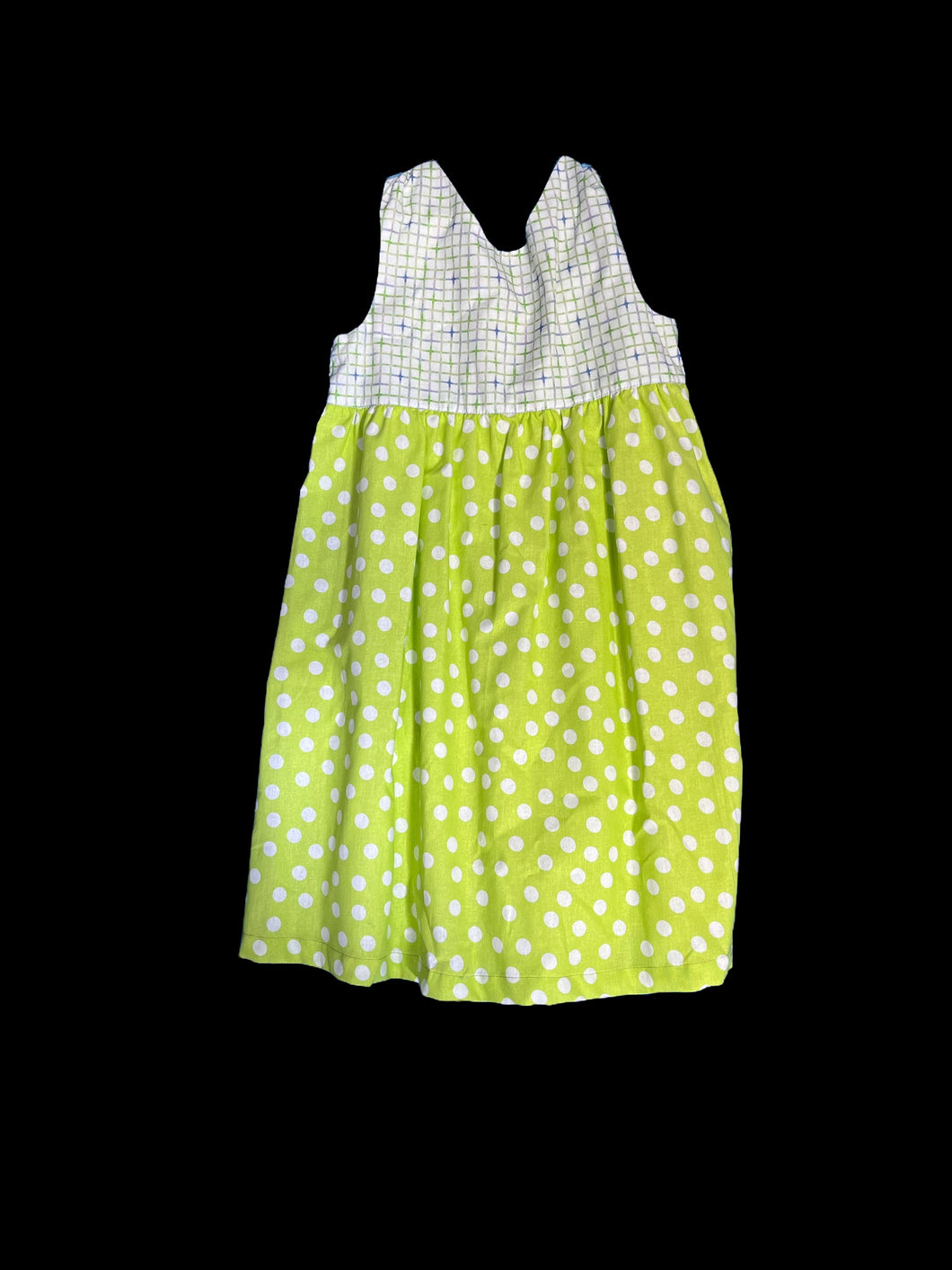 Green polka dot dress (size 6)