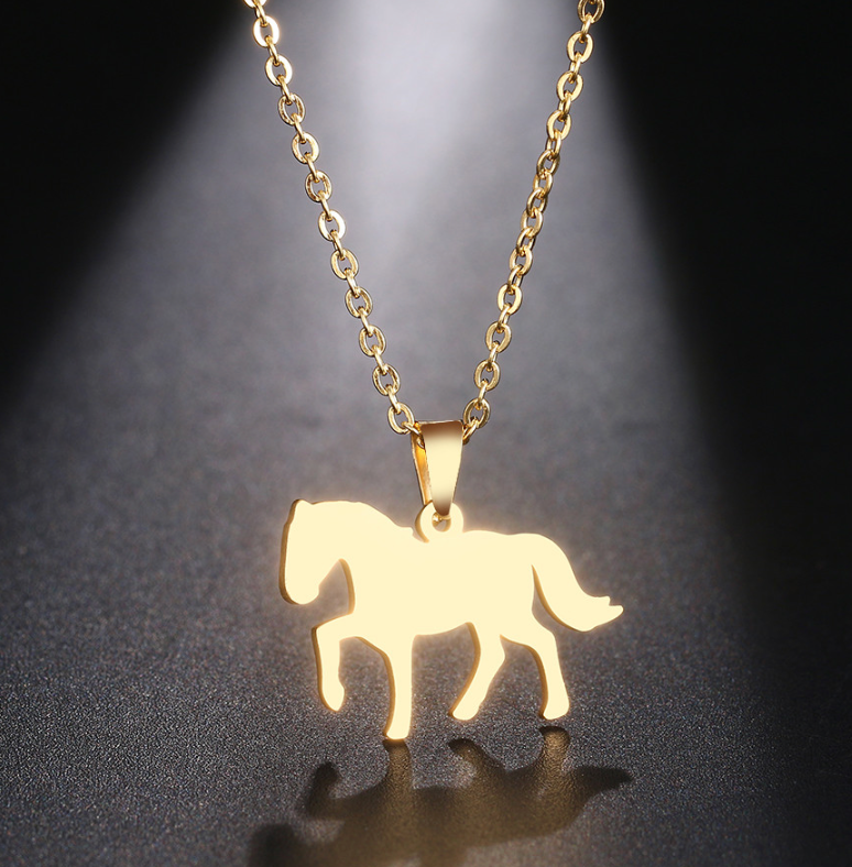 Necklace with horse pendant