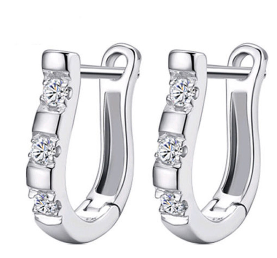 Stirrup diamanté earrings