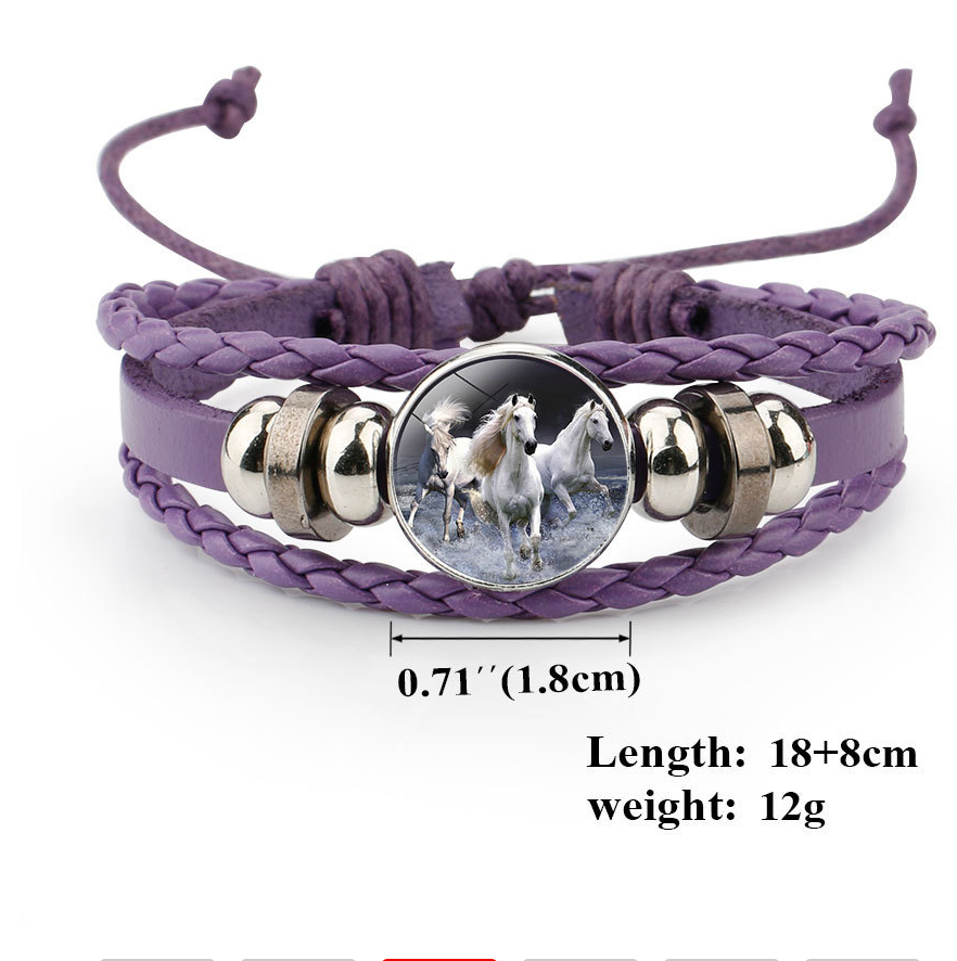 Woven horse bracelet